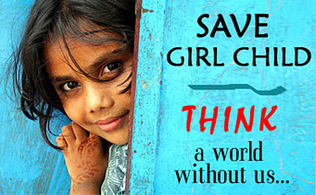 Affiche de la campagne "Save Girl Child" de l'ONG W-Women Globally (2009)