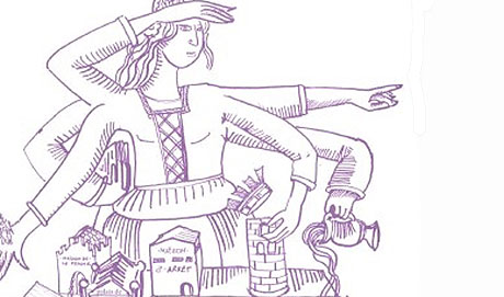 Détail de la couverture du livre de la FNSF. Dessin : Marie-Armelle