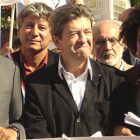 Harlem Désir, Eric Coquerel et Jean-Luc Mélenchon à la manifestation de soutien le 24 septembre © EGALITE – Catherine Capdeville