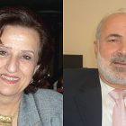 A gauche Lamis Nasser, à droite Musa Shteiwi