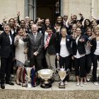Najat Vallaud-Belkacem reçoit l'Olympique lyonnais féminin.