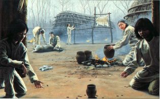 iroquois_longhouses