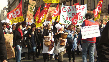 Manifestation des cantinières parisiennes du 22 mars à Paris. © Catherine Capdeville - EGALITE