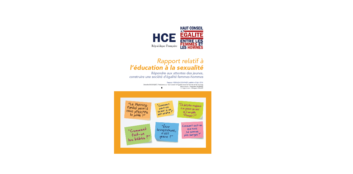You are currently viewing Haut Conseil à l'Egalité f/h: l'éducation à la sexualité pour construire l'égalité femmes/hommes