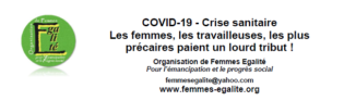 Lire la suite à propos de l’article Crise sanitaire. Les femmes, les travailleuses, les plus précaires paient un lourd tribut