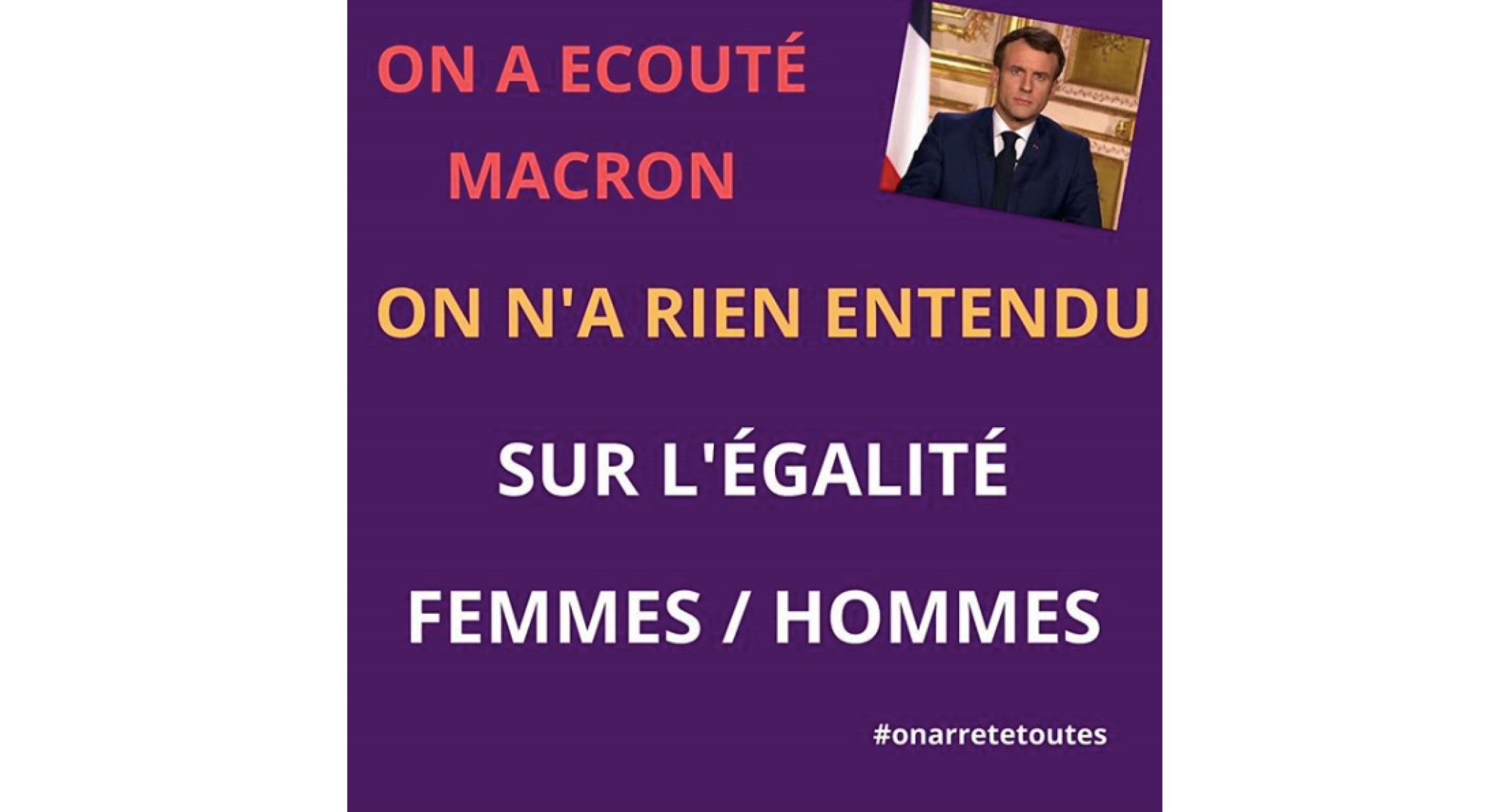 You are currently viewing On a écouté Macron : on n’a rien entendu sur l’égalité femmes/hommes