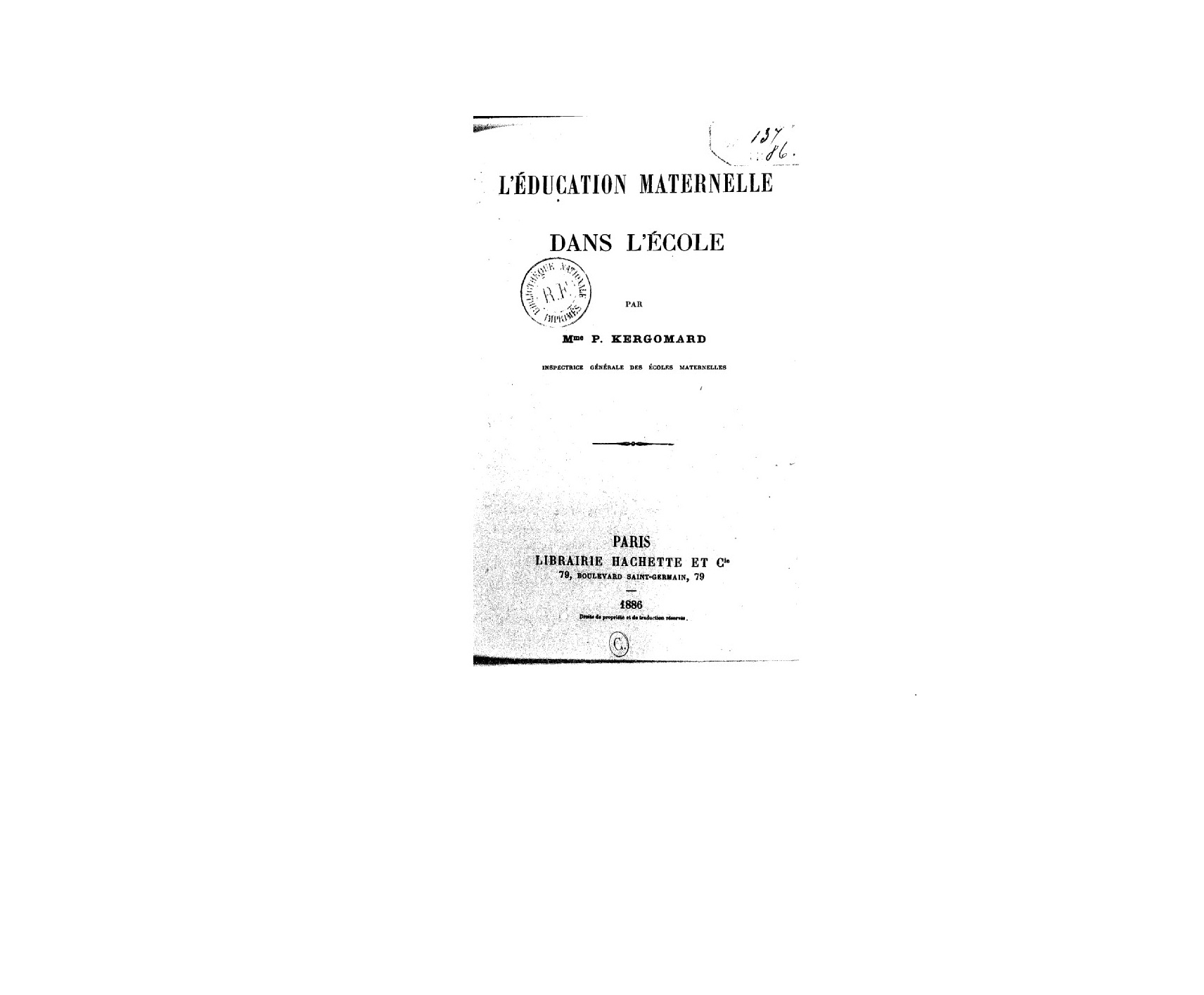 Lire la suite à propos de l’article Pauline Kergomard, pédagogue, inspectrice de l’Ecole maternelle et militante féministe
